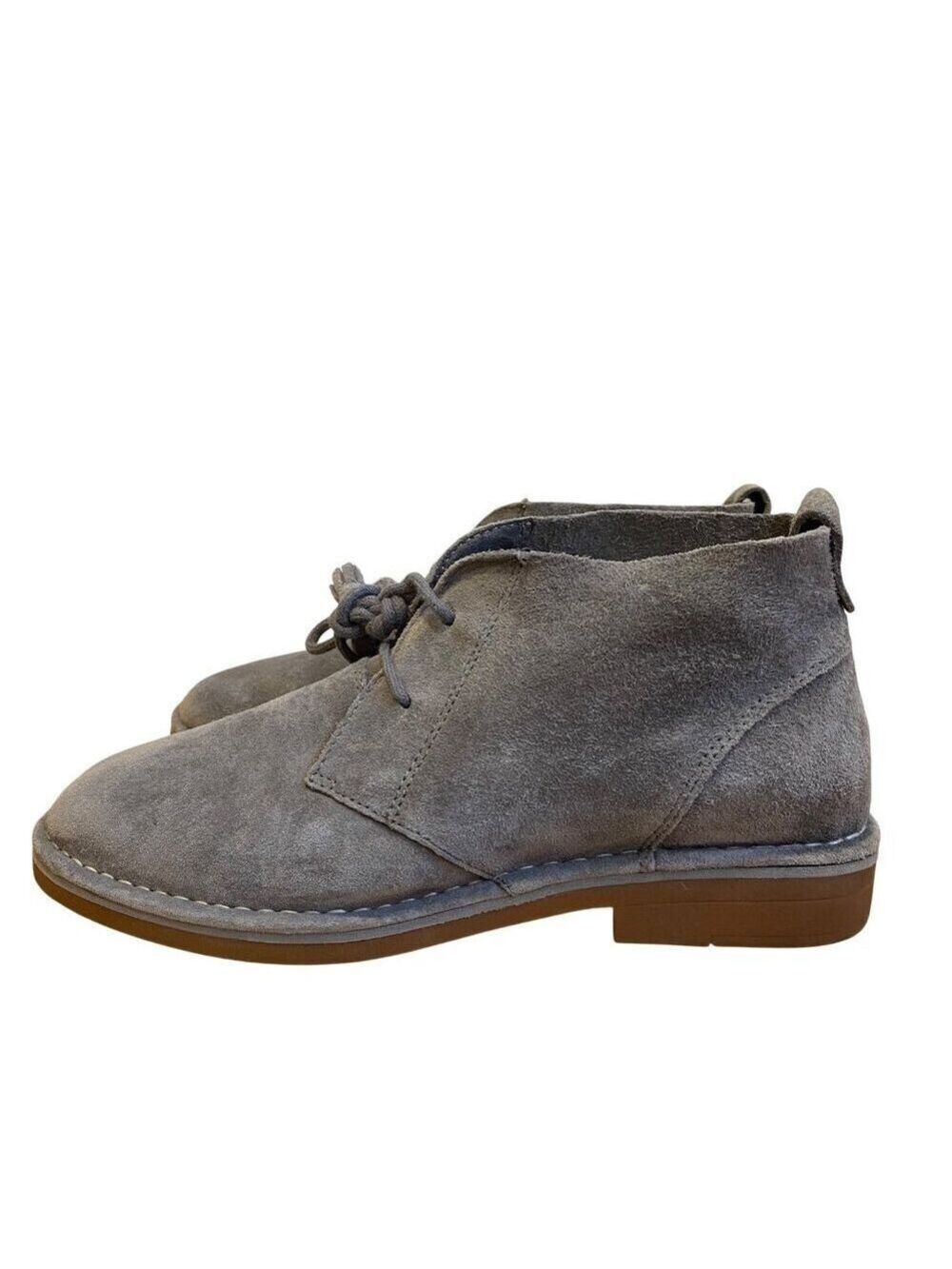 Hush Puppies Womens chukka Cyra Catelyn Grey Suede Ankle Boots shoes sz9 Lace-up